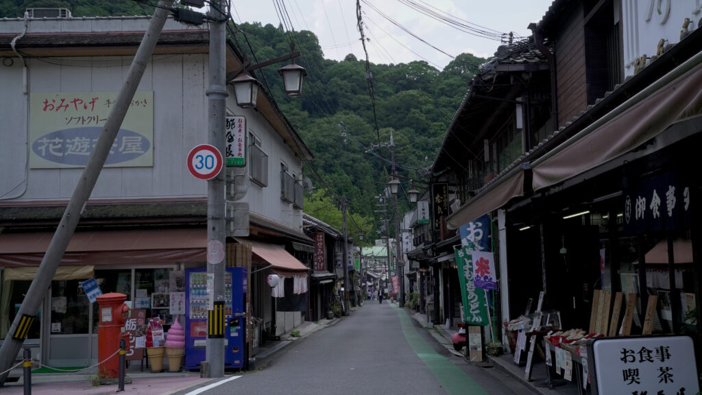 奈良県桜井市の長谷寺の参道