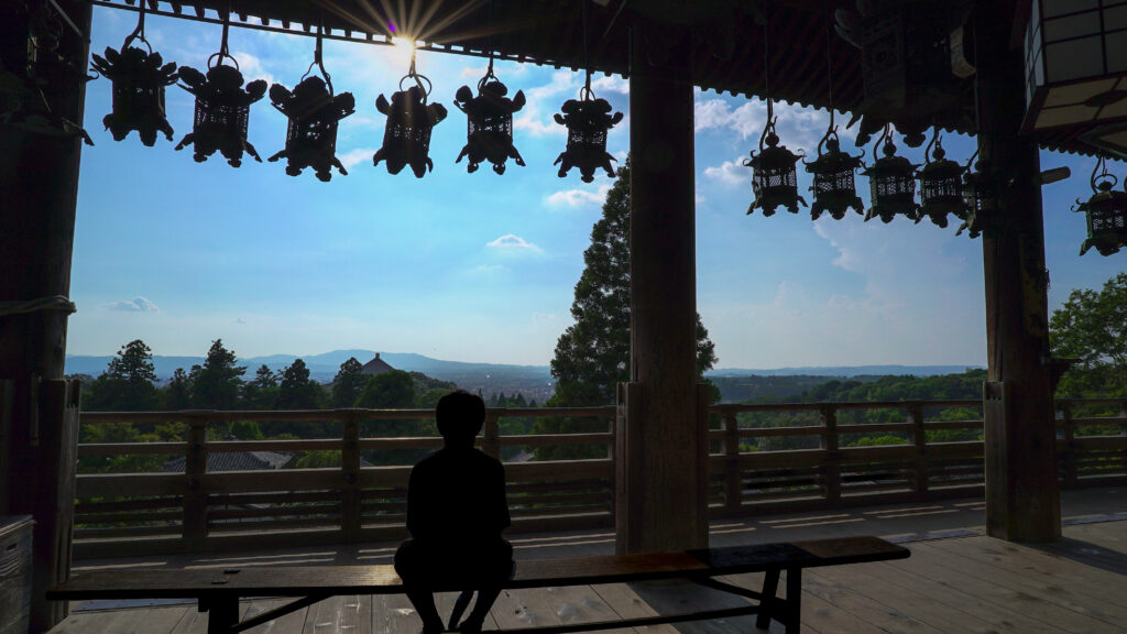 奈良東大寺の二月堂からの風景