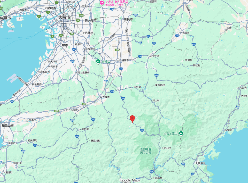 天川村のPOST INN map