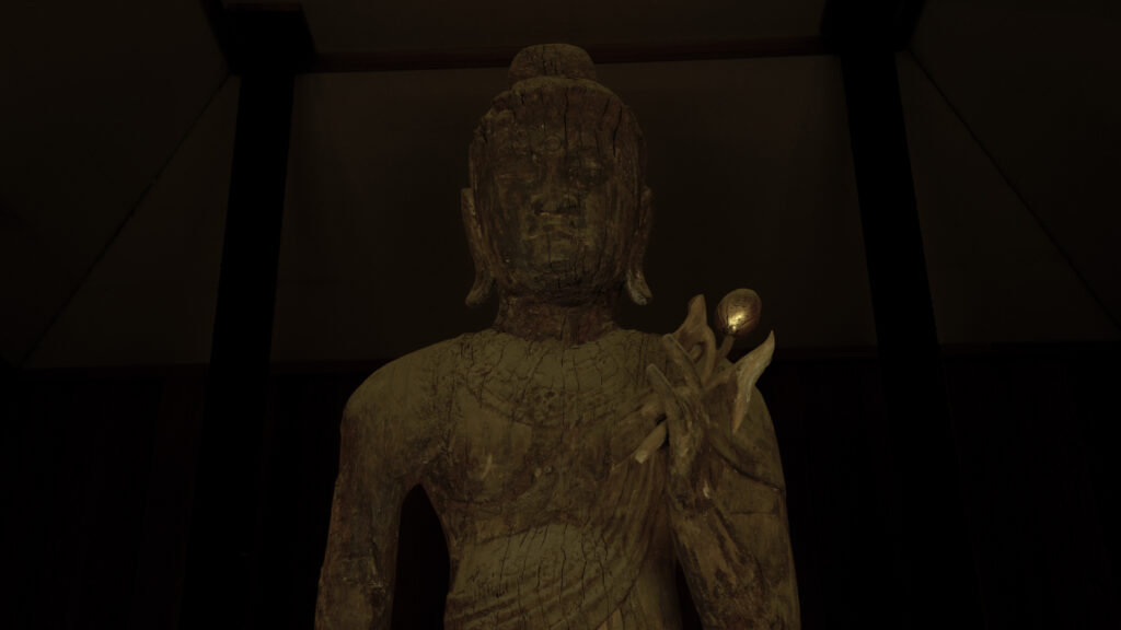 千葉県市原市の日光寺聖観音立像の正面のお顔