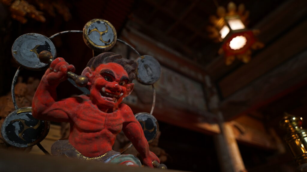 千葉県いすみ市清水寺本堂の雷神