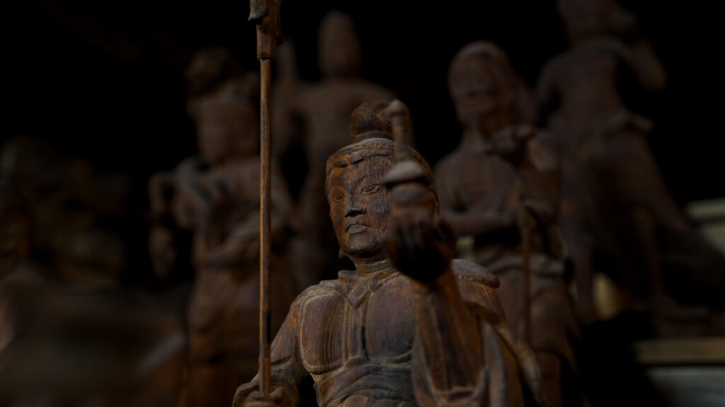 千葉県いすみ市清水寺の二十八部衆立像の多聞天