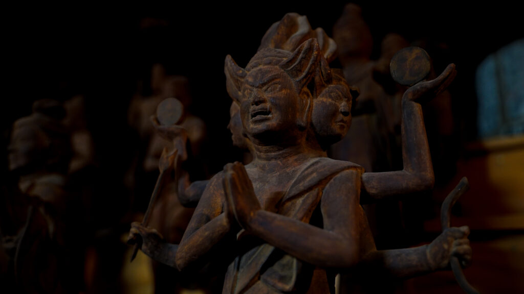 千葉県いすみ市清水寺の二十八部衆立像の阿修羅像