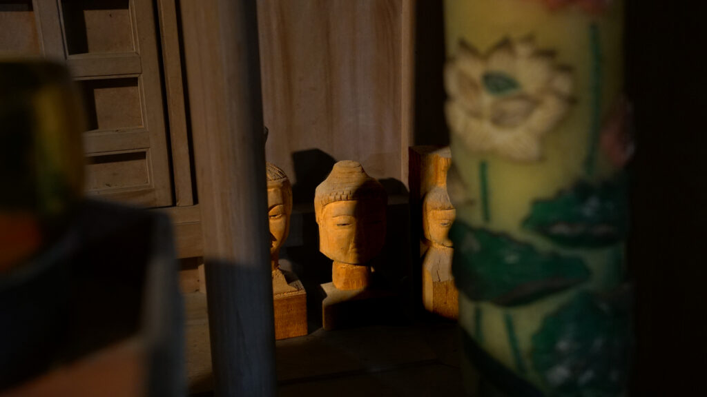 千葉県いすみ市清水寺の仏像頭部