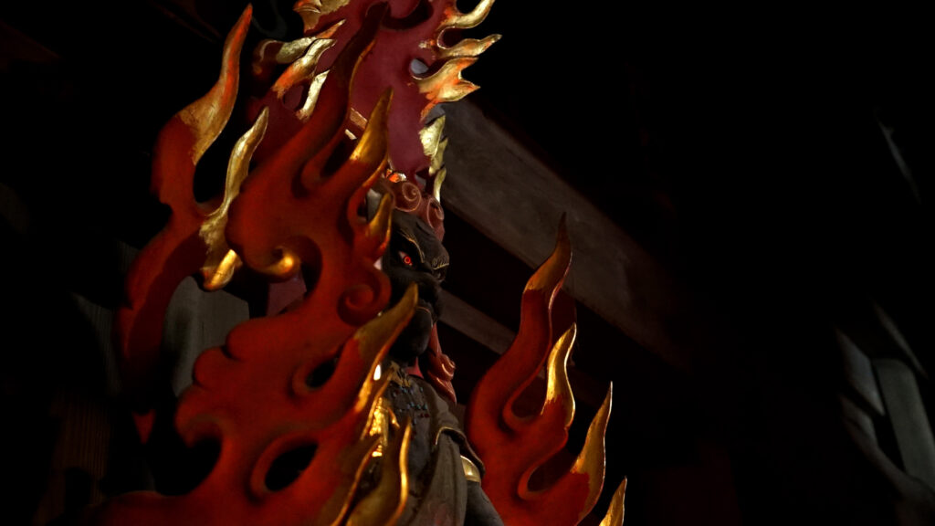 千葉県いすみ市清水寺の不動明王の真っ赤な目